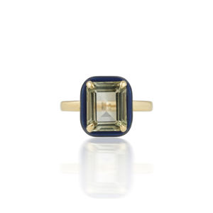 Anillo de Oro Amarillo de 14K con Amatista Verde - Product Image 4