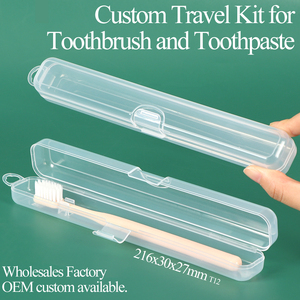 SUNSHING Personalized <b>Toothbrush</b> and Toothpaste Travel Case Chopstick Utensil Storage <b>Holder</b> Portable Plastic <b>Toothbrush</b> Box - Product Image 1