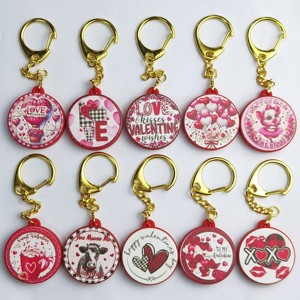 Perles en silicone imprimées pour la Saint-Valentin, perles focales en silicone pour la fabrication de chaînes de téléphone portable et de sacs à main, perles mignonnes de dessin animé - Product Image 1