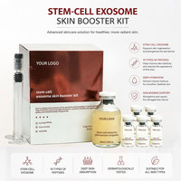 Kit de 5 ampoules de 30 ml de booster cutané aux cellules souches, PDRN, peptides, anti-âge, rajeunissant, collagène hydrolysé en poudre lyophilisée, 0,01 oz * 5 unités
