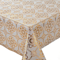 Nappes de table jetables de luxe en PVC doré personnalisées, écologiques, imperméables pour événements, conférences, mariages et fêtes