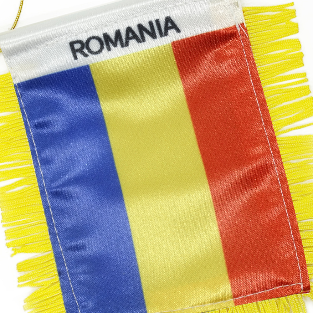 ROUMANIE : DRAPEAU FANION VOITURE DIPLOMATIQUE - - Drapeaux et Fanions