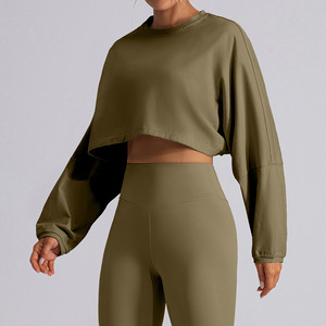 Women's Christmas Clothing <strong>White</strong> Train Workout Activewear Neck <strong>Sweatshirts</strong> Long Sleeves <strong>Crop</strong> Tops Breathable Sportswear Printed - Product Image 6