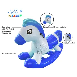 WINSUN pvc inflatable rocking horse inflatable animal toy rocking horse inflatable bouncing rocking horse for kids