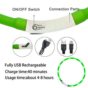 <span class=keywords><strong>Collar</strong></span> de Perro Grande Personalizado al por Mayor OEM, <span class=keywords><strong>Collar</strong></span> de Plástico Personalizado con Hebilla de Seguridad, Recargable por USB, con <span class=keywords><strong>LED</strong></span> Intermitente y Diseño Sólido - Product Image 3