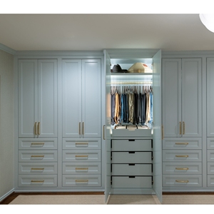 Armoire modulaire moderne et durable bleue avec tringle <span class=keywords><strong>de</strong></span> suspension fixe, personnalisable pour l'ameublement <span class=keywords><strong>de</strong></span> la maison - Product Image 5