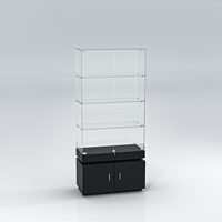 Vitrine Commerciale Robuste en Verre Trempé avec Étagères Rotatives, Éclairage LED, Porte Verrouillable, Dimensions Personnalisables