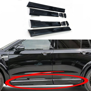 Faldones Laterales Negros Brillantes de ABS Estilo Carrocería Ancha para <span class=keywords><strong>Cadillac</strong></span> <span class=keywords><strong>XT6</strong></span> <span class=keywords><strong>2020</strong></span>-2026, Accesorios de Embellecimiento Exterior Modificados Autoadhesivos - Product Image 1
