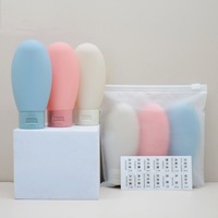 Klaar voor verzending: 11-delige siliconen lekvrije, knijpbare reisset met flesjes, BPA-vrij, magnetronbestendig voor toiletartikelen & shampoos