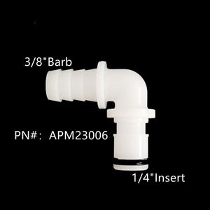 JU 1/4ข้อต่อแบบข้อต่อท่ออากาศแรงดันต่ำพื้นผิวเรียบ "5/16" 3/8 "หัวต่อแบบข้อศอกพลาสติกข้อต่อสวมเร็ว - Product Image 2