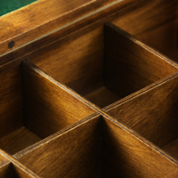 Boîte de rangement en bois marron de style populaire avec finition laquée, décoration intérieure, taille et couleur personnalisables, matériau écologique