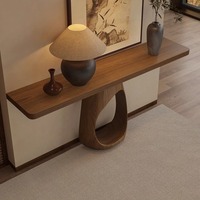 Table console de luxe en bois massif Wabi-Sabi, table d'appoint néo-chinoise, table d'appoint artistique pour la décoration du salon et de la chambre