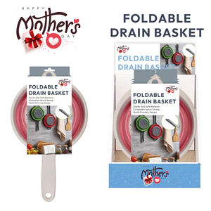 Подарки на День матери: Складная корзина-дуршлаг из ТПР с ручкой, разноцветная, компактная, многоразовая, для кухни - Product Image 1