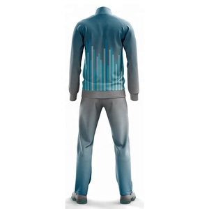 Ensemble de jogging sportif pour homme avec imprimé géométrique, fermeture éclair intégrale, en polyester, pour l'automne, avec poches latérales, design par sublimation - Product Image 6