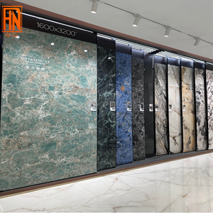 Dalle de <span class=keywords><strong>pierre</strong></span> frittée grand format 3200x1600mm, carrelage <span class=keywords><strong>en</strong></span> porcelaine de luxe à veinage marbré <span class=keywords><strong>pour</strong></span> usage résidentiel - Product Image 1