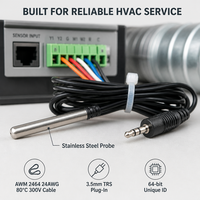 Sonda de Temperatura Digital GAIMC DS18B20 ±0.5 ° Sensor de Acero Inoxidable de 1 Cable para HVAC, Aire Acondicionado y Automatización de Edificios