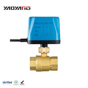 Valvola a Sfera Elettrica Motorizzata a Due Vie Normalmente Chiusa 3/4\", 220V 12V 24V, <span class=keywords><strong>2</strong></span> Fili, in Ottone, Sostitutiva per Attuatore Elettrico a Solenoide - Product Image 1