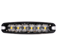 Luz Estroboscópica Azul Ámbar de 6 LED R65 para Emergencias en Vehículos, Luces Intermitentes de 12V, Accesorios de Iluminación para Automóviles