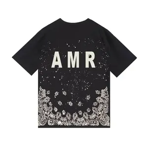 Top Grade Top Quality Amir T-Shirt Designer Clothes Famous Brands Men Cotton Plus Size Designer Logo Print Amiry T-Shirts