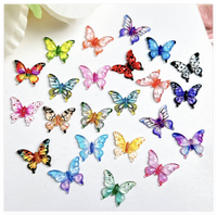Gemischte Sets 12*10mm Hochwertige Neue Trendige Kawaii Bling Buchstaben Cartoon Bunte Schmetterling Kleine DIY Nagel-Charms Harz-Cabochons