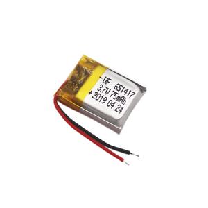 651417 3.7V 75mAh Baterai Lithium Ion Polymer Isi Ulang dengan Pcb - Product Image 2