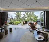 Puertas Plegables de Patio de Gran Envergadura con Certificación ISO y Vista Panorámica, con Opción de Mosquitera Invisible para Villas de Lujo en Asia