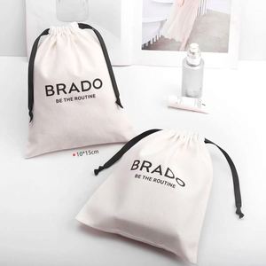Custom Logo Printed Eco-Friendly <b>Reusable</b> Cotton Linen Drawstring <b>Bag</b> Personalized Small Fabric Shopping <b>Bags</b> - Product Image 6
