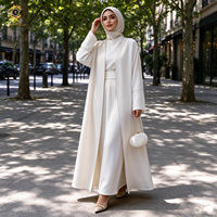 Abaya élégante Zaynab pour femme, robe musulmane d'Arabie Saoudite, kimono ceinturé, abaya ouverte, vente en gros, mode élégante