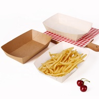 Mini boîtes en papier jetables, forme de cône, emballage rapide, impression personnalisée, pour frites, pommes de terre, vente en gros, pièces