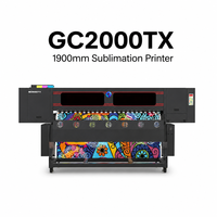 Impresora de Sublimación de Alta Velocidad GC2000TX de 1900 mm, 4 Cabezales, 1200 DPI, para Impresión Textil Digital Industrial, Ropa Deportiva