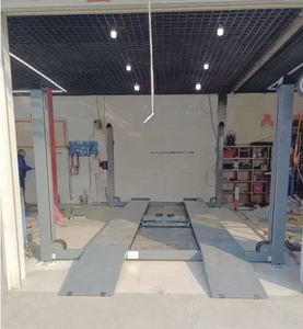 Lift parkir mobil Manual empat tiang yang sangat populer di Kanada sistem lepas sisi tunggal dengan kapasitas angkat 4000kg bersertifikat CE - Product Image 4