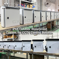 Boîtier de distribution électrique IP54 résistant aux intempéries, monté sur poteau, avec surveillance CCTV, ventilé, pour batterie