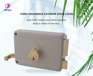 Serrure à pêne dormant classique en laiton de bonne qualité, étanche, à prix abordable, pour portail et porte de jardin, avec clés de sécurité - Product Image 4