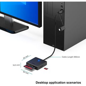 Benfei 4in1 USB 3.0 USB-C <span class=keywords><strong>sd</strong></span> cho <span class=keywords><strong>Micro</strong></span> <span class=keywords><strong>SD</strong></span> <span class=keywords><strong>MS</strong></span> CF Đầu đọc thẻ adapter 4 thẻ đồng thời đọc Bộ nhớ đầu đọc thẻ Type-C - Product Image 2
