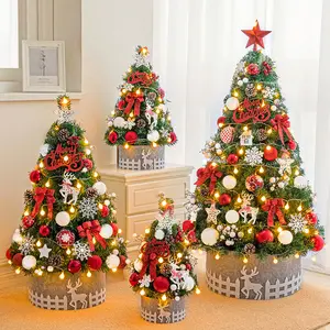 Atacado Gigante Outdoor & indoor Realista Rosa Natal Decoração Iluminação Artificial Árvore De Natal