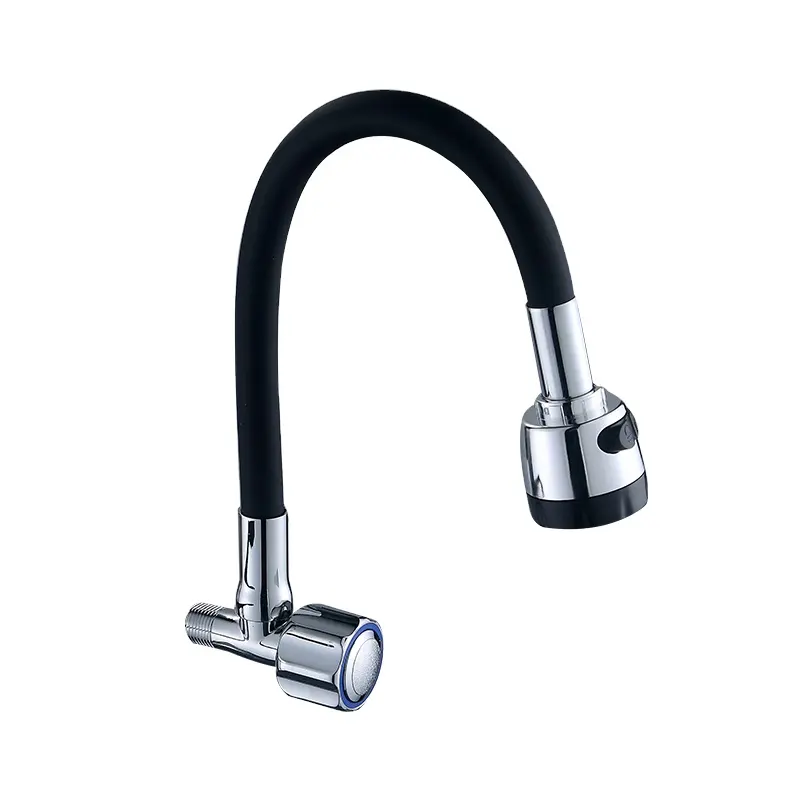China Factory Design Faucets Black Pipe Wall Mounted Zinc Body Kitchen Faucets Manufacture