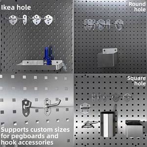 304 נירוסטה מחורר לוח מחורר תליית אחסון הוק עם מתכת גיליון וכלי חומרה-תוצרת סין - Product Image 1