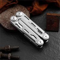 Pince multifonction compacte tout-en-un en acier inoxydable, pliable, pour le camping en plein air, outil EDC avec couteau, scie et embouts de tournevis