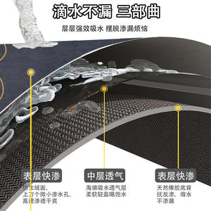 Alfombra de baño rectangular de tierra de diatomeas suave, absorbente y antideslizante para baño, inodoro, entrada y hogar. - Product Image 1