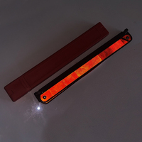 Triangle de signalisation routière réfléchissant d'urgence pliable rouge haute visibilité robuste 41 cm
