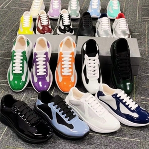 Amerikan Kupası Lüks Tasarımcı Erkek Spor Koşu Ayakkabıları Rugan Deri Fileli Spor Ayakkabı Moda Trendi Toptan Destek - Product Image 1