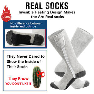 <span class=keywords><strong>Chaussettes</strong></span> chauffantes électriques USB rechargeables 100% coton, <span class=keywords><strong>les</strong></span> <span class=keywords><strong>plus</strong></span> vendues en 2022, pour l'hiver, <span class=keywords><strong>chaussettes</strong></span> chauffantes pour le pays - Product Image 5