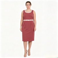 Geenlinm  Ensemble de vêtements pour femmes grandes tailles, deux pièces, robe d'église, costumes décontractés pour femmes