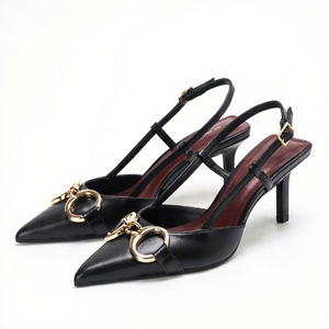 Stilettos de Alta Calidad con Tacón de 7cm y Correa con Hebilla para Eventos Formales - Product Image 1