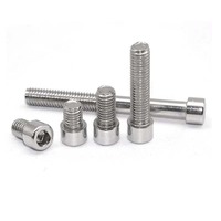 Vis à tête hexagonale à six pans creux en acier inoxydable 304 316 A2-70 A4-8, vis à tête hexagonale à six pans creux, boulons à tête hexagonale M1.6-M12