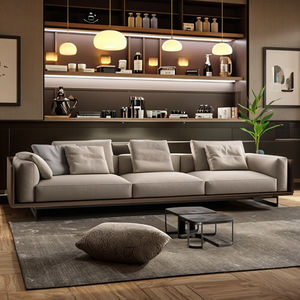 आधुनिक चीनी ठोस लकड़ी होमस्टे क्लब कॉफी दुकान मॉडल कमरे बिक्री विभाग नरम सजावट डिजाइनर रिसेप्शन कस्टम सोफा - Product Image 6