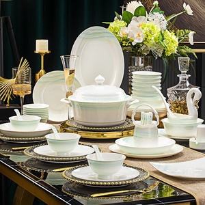 Nouvel ensemble de vaisselle en céramique haut de gamme de Jingdezhen 2025 – Bols et assiettes en céramique haut de gamme – Cadeau de déménagement pour nouvelle maison - Product Image 4