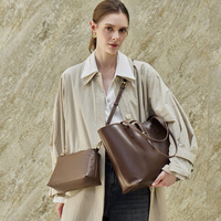Personnalisé premium fonctionnel carryall tote sacs femme cuir véritable structuré affaires bureau sac main 14 pouces ordinateur