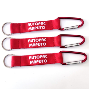 Tali Gantungan Kunci Pendek Grosir Bahan Poliester Sutra Cetak Promosi Custom Carabiner - Product Image 5
