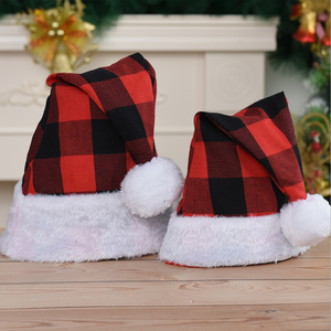 Hot Xmas Hat Decoration Santa Hat with Lining Li <strong>Felt</strong> <strong>Red</strong> and White Stripe Sequin Christmas Plush Christmas Hat for Adult Kids - Product Image 5